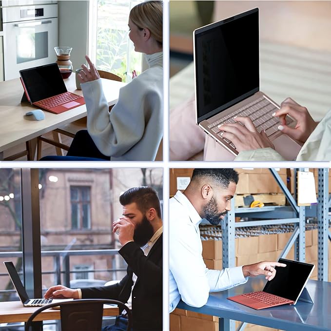 Magnetic Privacy Screen for Surface Go 4/3/2/1 10.5 Inch, Removable Anti Blue Light Glare Filter, Black Security Private Apy Block Protector