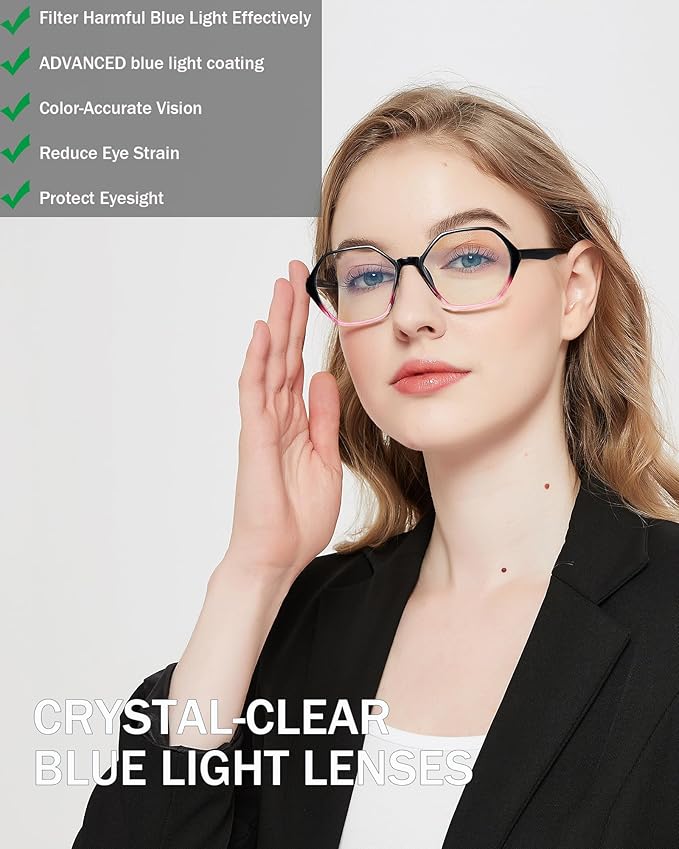 EYEURL 4-Pack Reading Glasses for Women Blue Light Blocking Computer Glasses Vintage Design Diamond Shaped Frame Readers for Women Men Anti Glare Filter Lightweight Spring Hinge Eyeglasses,1.25