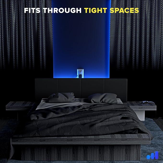 Maximm Extension Cord Heavy Duty (50 Feet) Flat Wire 3-Prong Flat Plug, 14 AWG Power Cord - UL Certified, Black, Ideal for Home and Office Use, Appliances, Electronics, Power Tools