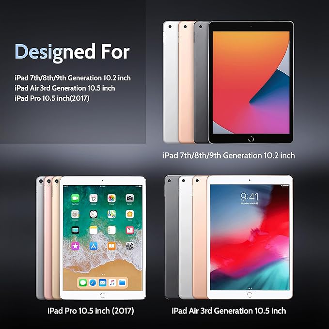 360° 4 Way Magnetic Privacy Filter for iPad 9th/8th/7th Generation (10.2 Inch, 2019/2020/2021), Removable Anti-Glare Blue Light Matte Privacy Screen Protector, Anti-Scratch, Bubble-Free, Reusable