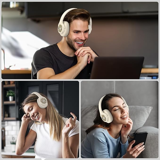 Monster Mission 200 Bluetooth Headphones, Wireless Headphones with 3 EQ Modes, Low Latency HiFi Stereo Foldable Lightweight Headset, 60H Playtime,Deep Bass for Home Office Cellphone PC Ect