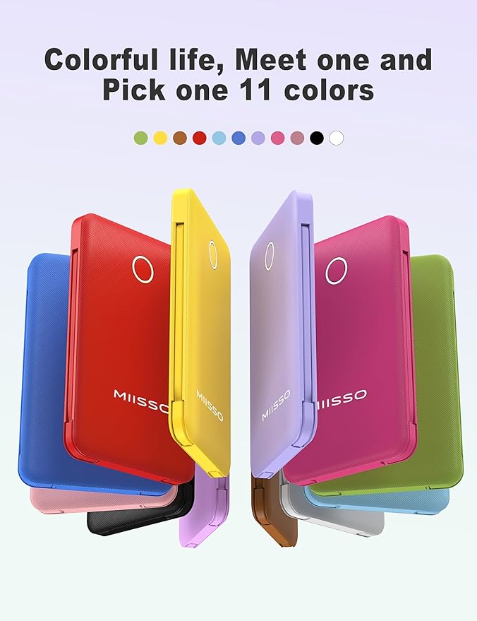 6000mah Ultra Slim Built in Cables Power Bank, Card Size Built in USB C Cords Battery Pack Portable Charger for Phones, 3 Output External Battery Pack Compatible with iPhone, Samsung, Google, Green