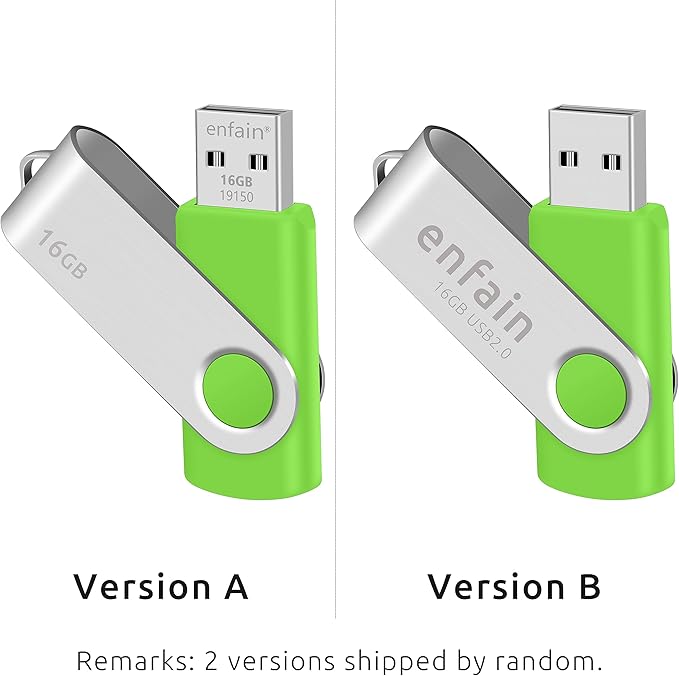 10 X Enfain 16GB USB Flash Drive 2.0 Memory Zip Pen Disk Green, Ideal for Tradeshows, Branded Giveaways, and Other Event-Related Marketing Strategies
