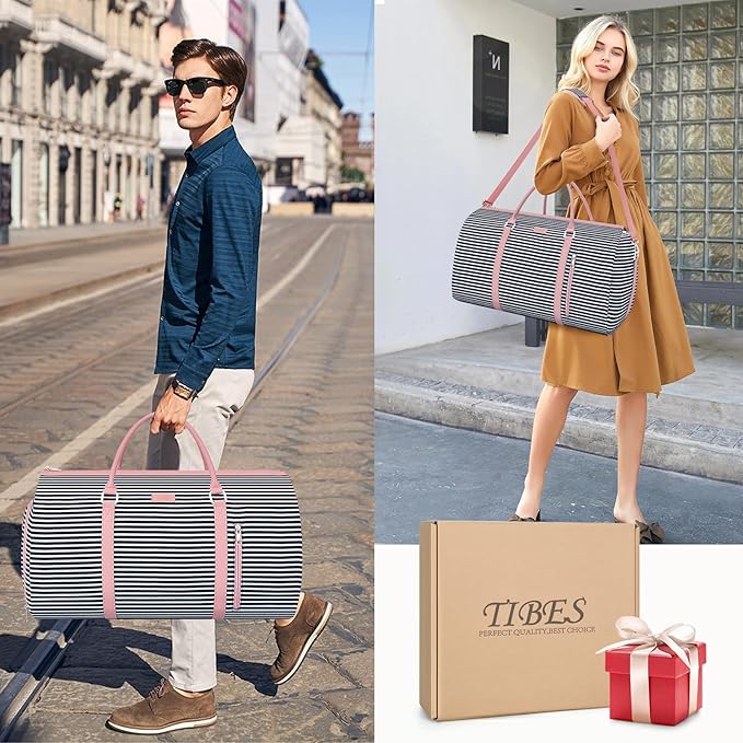 4pcs Convertible Garment Duffel Bag for Travel - 50L 2-in-1 Carry On Weekender Overnight Bag with Toiletry Bag, Fits Suits & Dresses, Trolley Sleeve, Hanging Suit Compartment, Waterproof Shoe Pocket