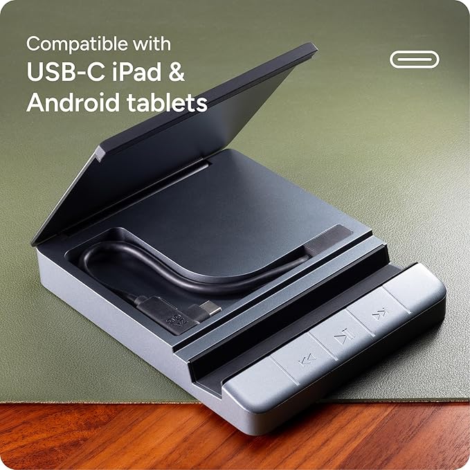 ZAGG 6-Port Media Hub – for iPad, Chromebook, Android & More – HDMI 4K 60Hz, USB-C PD 100W, USB-A 3.2 10Gbps, SD & MicroSD Card Readers, Audio Jack – Compact & Durable w/Media Buttons