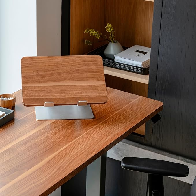 Branch Adjustable Laptop Stand - Elevate Ergonomics & Reduce Strain, Laptop Riser Customizable Height & Angle, Portable & Robust Design for Home or Office, Secure Silicon Grips - Walnut