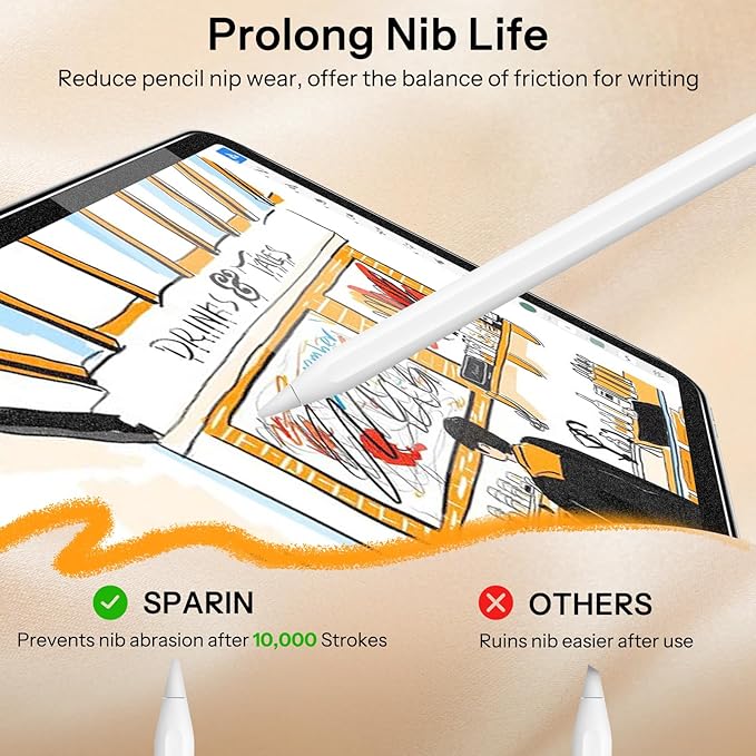 SPARIN 2 Pack Paper Glass Screen Protector for iPad A16 11th/10th Generation (11’’/10.9’’ 2025/2022),Tempered Glass with Easy Alignment Tool, Matte Anti-Glare, Write Like on Paper, Apple Pencil Support