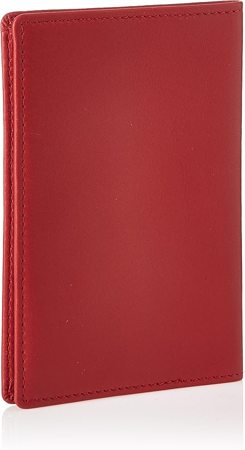 Royce Leather RFID Blocking Passport Travel Document Organizer in Leather, Red 3, One Size
