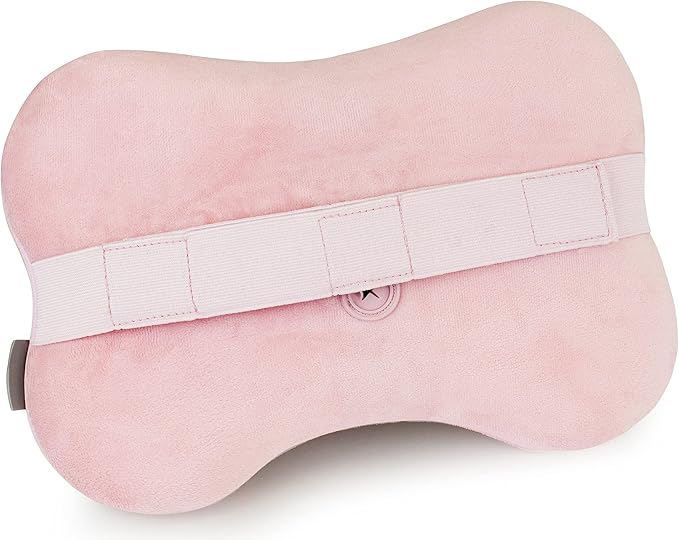 Zyllion Shiatsu Back and Neck Massager with Heat - 3D Electric Kneading Deep Tissue Massage Pillow for Muscle Pain Relief, Pink, ZMA-13