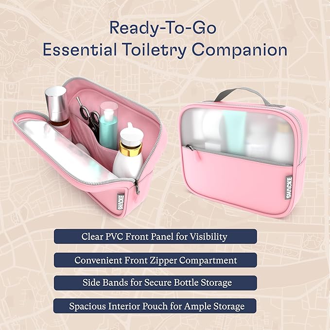 Shacke Premium 8 Packing Cubes Set - Lightweight Mesh Travel Luggage Organizers with Laundry Bag, 8-Piece Suitcase Storage System (Summer Pink)