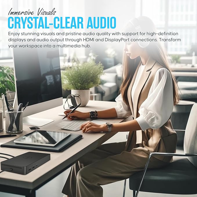 WD19 Dell Docking Station USB C - Dual Monitor with 180W & HDMI Cable, Dual DisplayPort Dock - Laptop Docking Station (Renewed)