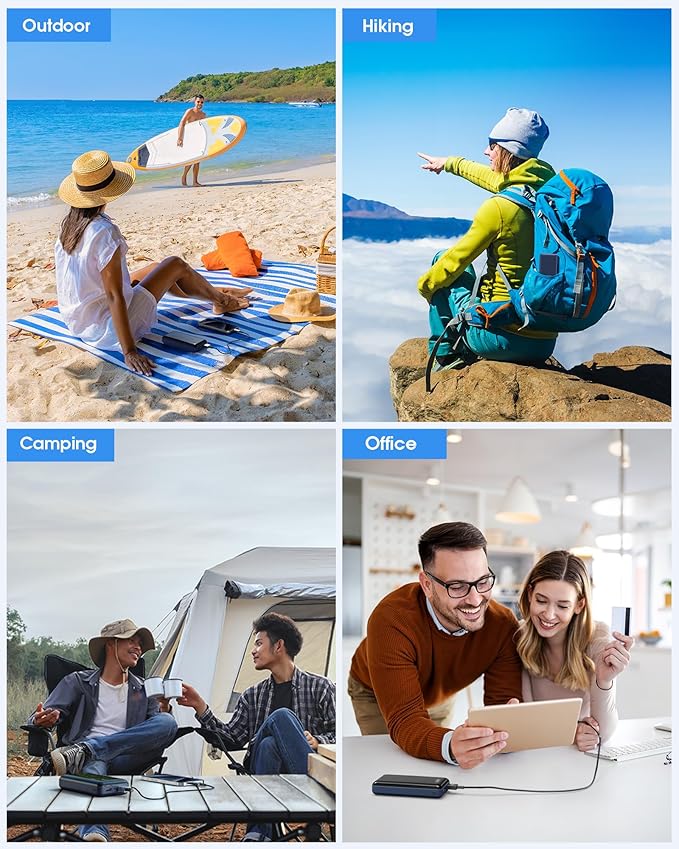 Portable Charger Power Bank 50000mAh, 22.5W Fast Charging Battery Pack, USB C Quick Charge 3 Outputs & 2 Inputs, LED Display, External Cell Phone Battery Bank for iPhone 16/15, Samsung, Android, iPad