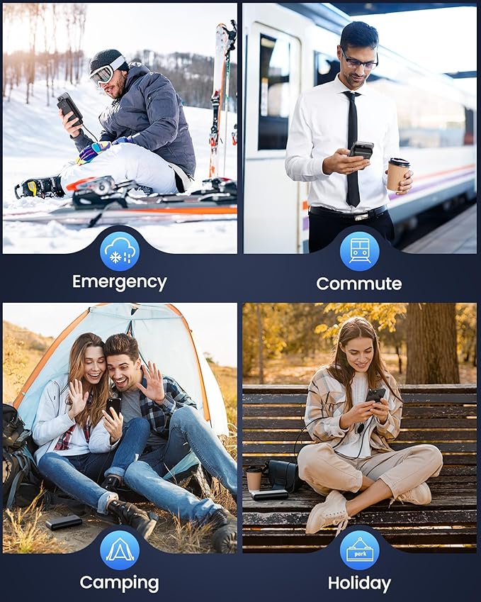 Portable Charger Power Bank 40000mah, USB C Fast Charging 22.5W External Battery Pack Phone Charger Quick Charge with 3 Outputs & 2 Inputs for iPhone Samsung Galaxy Android Travel Camping