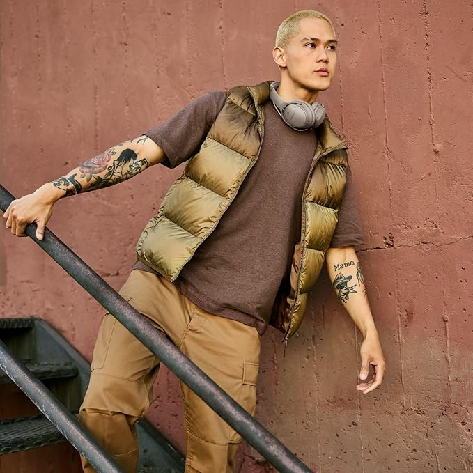 Bose QuietComfort Headphones - Wireless Bluetooth Headphones, Active Over Ear Noise Cancelling and Mic, USB-C Charging, Deep Bass, Up to 24 Hours of Playtime, Sandstone