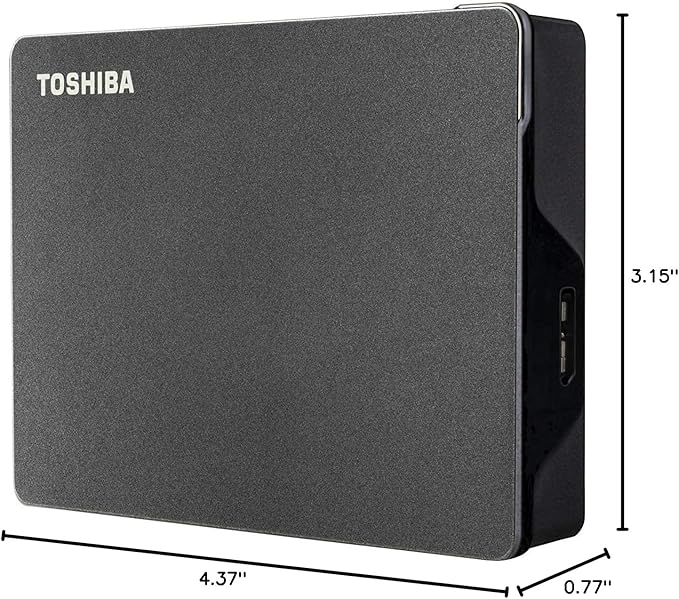 Toshiba Canvio Gaming 4TB Portable External Hard Drive USB 3.0, Black for PlayStation, Xbox, PC & Mac - HDTX140XK3CA