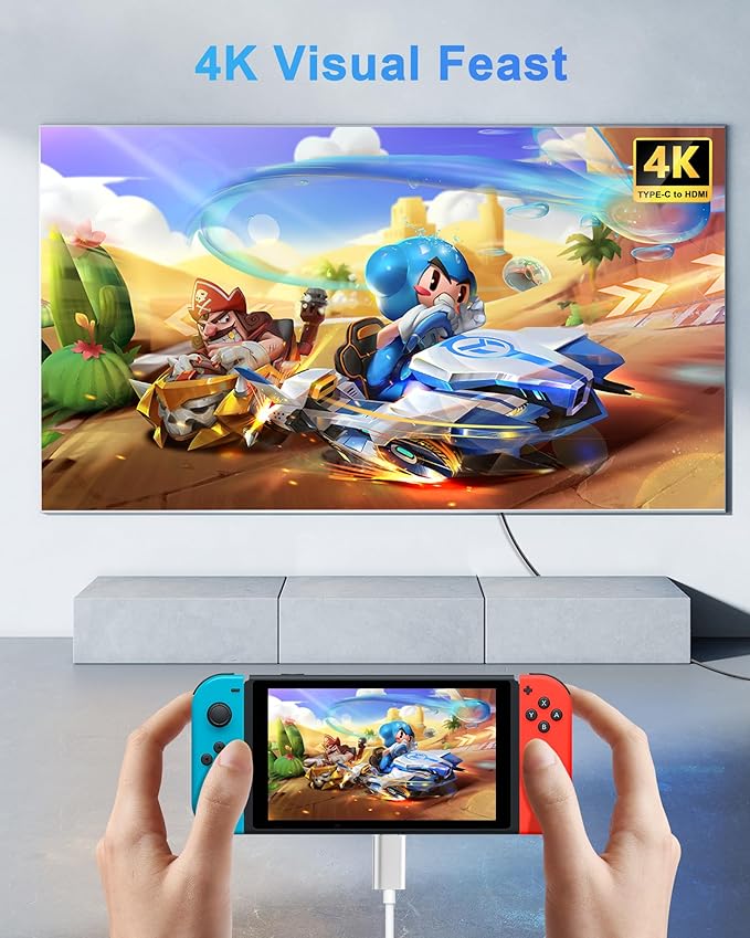 Acer USB C to HDMI Adapter, 4K USB C Hub with 100W PD, USBA 3.0 Port, HDMI to USBC Multiport Digital AV Converter for MacBook Pro/Air, iPad, Tablets, Switch, TV, Monitor and More (Silver)