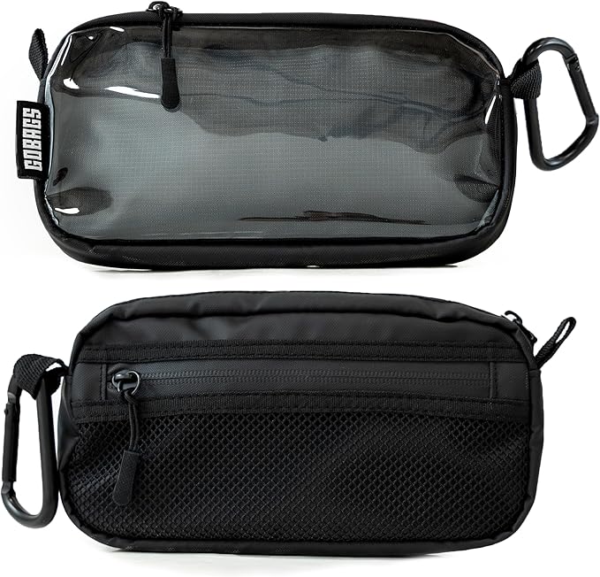 GOBAGS NEO Production Zipper Bags - Electronics & Camera Accessories Bag - Cable organizer, Gear Accessory Pouch, Travel Camera Essentials (Extra Small, Black, 2 pack)