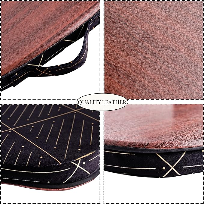 Lap Laptop Desk - Portable Lap Desk with Pillow Cushion, Fits up to 15.6 inch Laptop for Home Office Students Use as Computer Laptop Stand, Book Tablet(1-Dark Brown)