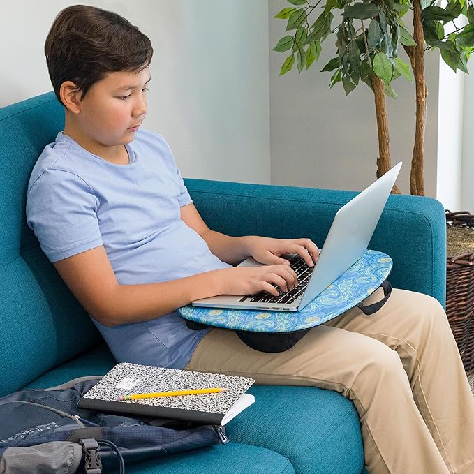 LAPGEAR MyStyle Portable Lap Desk with Cushion - Starry Blue - Fits up to 15.6 Inch Laptops - Style No. 45339