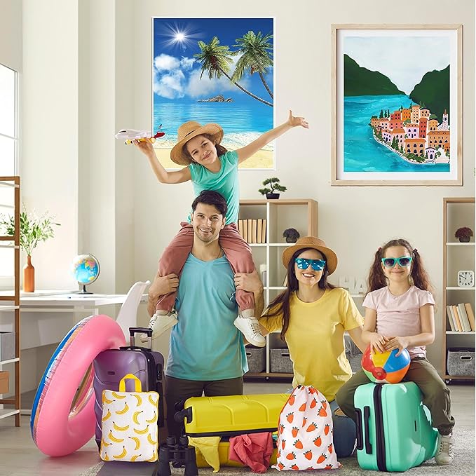 Compression Packing Cubes for Suitcases, 6 Set Cute Fruit Luggage Organizer, Lightweight Waterproof Expandable/Compression Bags Smell Proof Travel Packing Cubes for Suitcases