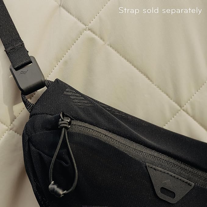 Peak Design Ultralight Mesh Packing Cube, Black, Stretchy Mesh Luggage Cube with Strap Attachment Points and Luggage Pass Throughs, Zipper Opening, Travel Organizer for Men and Women, Size XXS