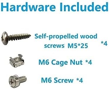 4U Folding 19 Inches Cold Rolled Steel Wall Mountable Simple Vertical Rack and Networking Euipment Rack Including Hardware for Assembly (1)