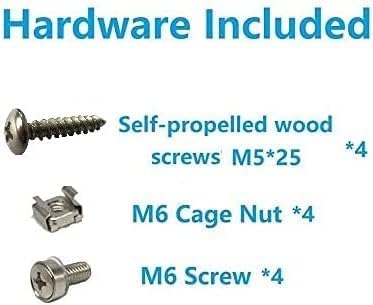 2U Folding 19 Inches Cold Rolled Steel Wall Mountable Simple Vertical Rack and Networking Euipment Rack Including Hardware for Assembly (1)