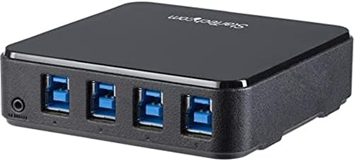 StarTech.com USB 3.0 Peripheral Sharing Switch - 4 USB 3.0 (5Gbps) x 4 Computers - Mac / Windows / Linux - USB A/B Switch - USB Switch (HBS304A24A)