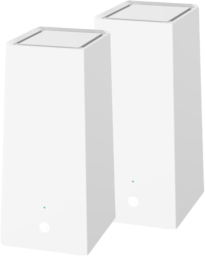 Motorola MQ20 WiFi 6E Router with Easy Mesh, Tri-Band 8.4 Gbps Speed, 3000 sq. ft Coverage, Advanced Parental Controls, Next-Gen Security & Seamless Device Management - White, Dual Pack