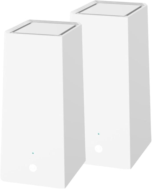 Motorola MQ20 WiFi 6E Router with Easy Mesh, Tri-Band 8.4 Gbps Speed, 3000 sq. ft Coverage, Advanced Parental Controls, Next-Gen Security & Seamless Device Management - White, Dual Pack