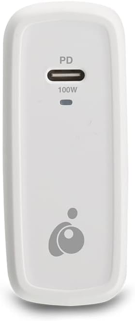 IOGEAR 100W USB-C GaN Wall Charger, Compact Fast Charger with Foldable Plug, Travel-Ready Power Adapter for MacBook Pro, iPhone 15 Pro Max, Galaxy S24 Ultra, Steam Deck — GPAWC100W