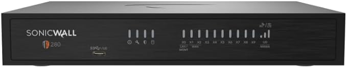 SonicWall TZ280 Next-Generation Firewall (03-SSC-1824) - 940 Mbps Throughput, 750 Mbps Threat Prevention, Secure SD-WAN | Zero-Touch Deployment