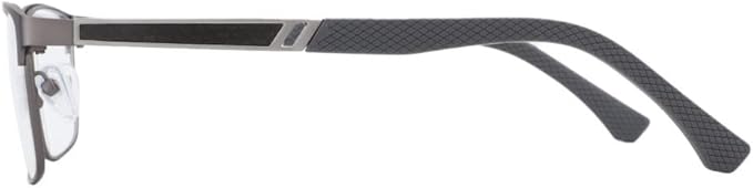 ZENOTTIC Blue Light Reading Glasses for Men Computer Readers Trendy Square Metal Frame Anti Glare