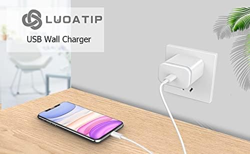 for iPhone 17 16 Charger, Fast Charging USB C Block 2-Pack 20W Type-C Phone Wall Plug Portable Power Adapter USBC Brick USB-C Box 15 14 13 12 11 Air Pro Max Plus XS X XR SE 8 7 6 Pad Mini