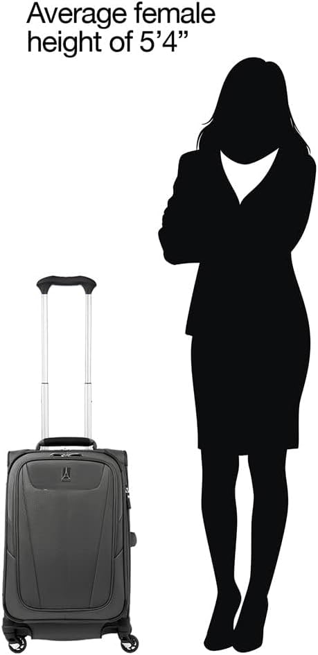 Travelpro Maxlite 5 Softside Expandable Luggage with 4 Spinner Wheels, Lightweight Suitcase, Men and Women, Shadow Grey, 2-Piece Set (21/29)