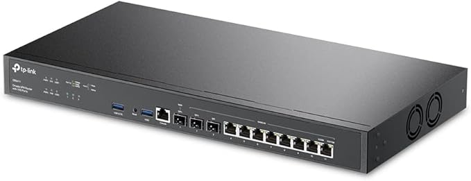 TP-Link ER8411 | Enterprise Wired 10G VPN Router | Up to 10 WAN Ports | High Network Capacity | SPI Firewall | Support Omada SDN | Load Balance | Lightning Protection | 5 Year Manufacturer Warranty