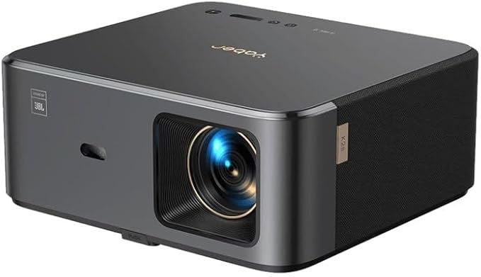Projector 4K with Google TV, YABER K2s WiFi 6 Bluetooth Projector, Sound by JBL, Dolby Audio, Auto Focus & Keystone,Native 1080P 4K Supported Outdoor Movie Projector with Netflix 7000+ Apps