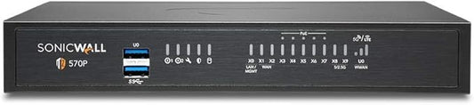 SonicWall TZ570P (PoE) Network Security SMB Next-Generation Firewall (02-SSC-2841) Bundled with a SonicWall TZ570P (PoE) 3YR 8X5 Support License (02-SSC-5879)