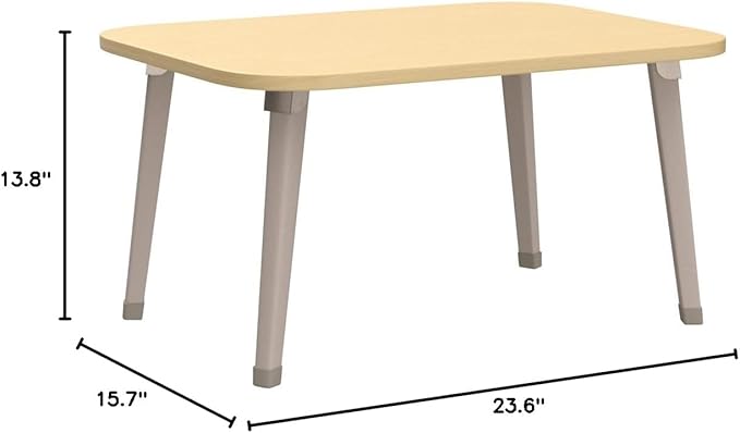 Folding Lap Desk for Bed, 23.6 Inch Portable Laptop Stand for Couch, Bed & Floor | Bed Tray Table for Eating, Writing, Reading | Foldable Sturdy Laptop Desk for Adults, Oak