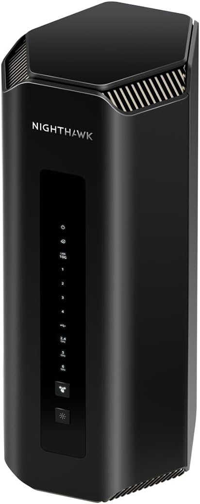 NETGEAR Nighthawk Tri-Band WiFi 7 Router (RS700S) - Security Features, BE19000 Wireless Speed (up to 19 Gbps) – 10 Gig Internet Port - Covers up to 3,500 sq. ft. – 1-Year Armor & Free Expert Help