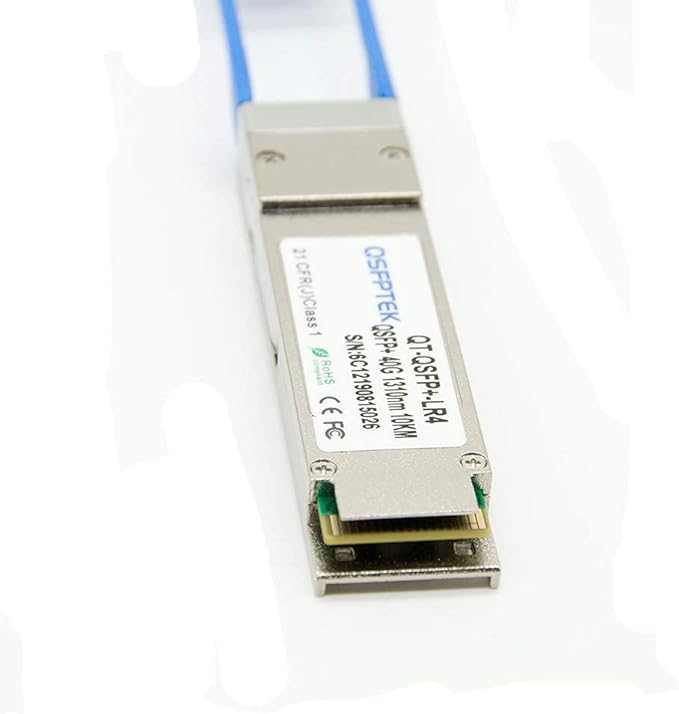 QSFPTEK 40G QSFP+ Module LC Single-Mode Transceiver 40GBASE-LR4 for Arista Networks QSFP-40G-LR4, 4 CWDM Lanes, 10km, with DDM