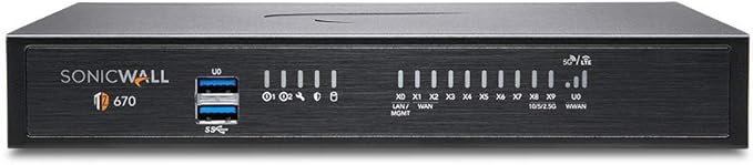 SonicWall TZ670 Network Security Appliance (02-SSC-2837) Bundled with a Rackmount.IT RM-SW-T9 - Rackmount Kit for SonicWall TZ570 and SonicWall TZ670