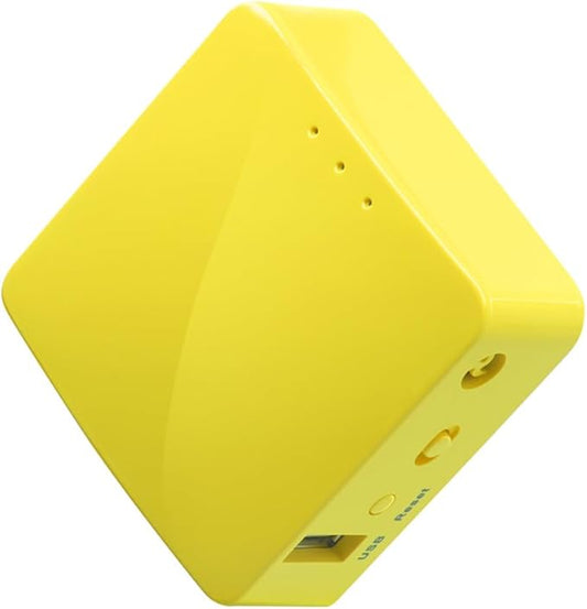 GL.iNet GL-MT300N-V2 (Mango) Portable Mini Travel Wireless Pocket VPN WiFi Router - 2X Ethernet Ports | USB 2.0 | OpenWrt | OpenVPN/Wireguard for Public & Hotel Wi-Fi | Easy to Set up via Admin Panel