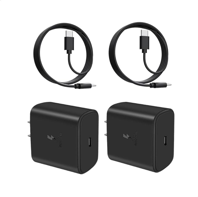 Type-C Fast Charging Block, 45W Super Fast Charger USB C Wall Charger Block for Sumsung S25 Ultra/S25/S24/S23/S22/S23Ultra/S23/S23+/S22Ultra/S21,and More【2-Pack】