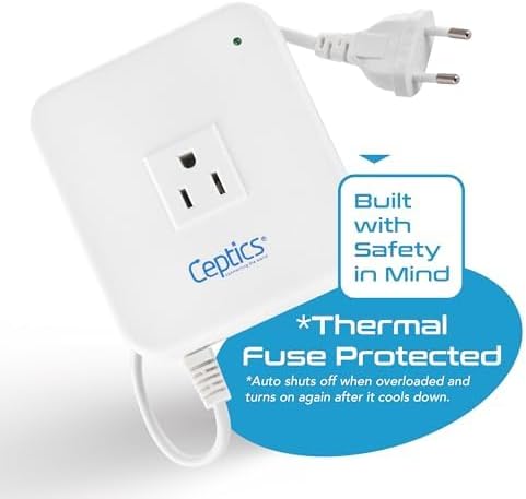 Ceptics 500 Watt Voltage Converter – Step Down 220v to 110v Converter - Converts 220V/240V to 110V/120V – Use with Hair Straighteners, Laptops, and Chargers – CE Certified