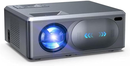 [Electric Focus] Projector with 5G WiFi Bluetooth, 15000L JOWLURK Projector, Outdoor Movie Projector, Home Mini Theater Portable Projector for iPhone/TV/Android Stick/HDMI/USB/Laptop/PS5/DVD (Grey)