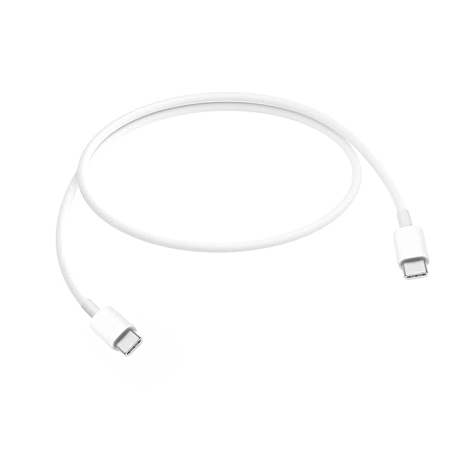 Short iPhone 17/16/16e/15 USB C to USB C Woven Cable for iPhone 17Air, 17 16 15 Pro Max, Plus, 60W Charging Cord for AirPods 4/Pro (2nd/3rd Gen), iPad 10th Gen/iPad Pro/Air 5 4th Charger Cable (1.5ft)