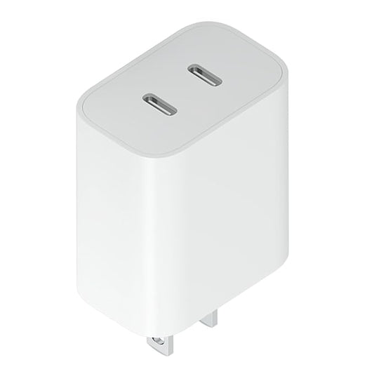 Dual USB-C Fast Charger Block, PD 3.0 Wall Charger Compact Travel Power Adapter with Double C Ports for iPhone, iwtach, Android Phones, iPad, Tablets - UL Certified, Quick Charge