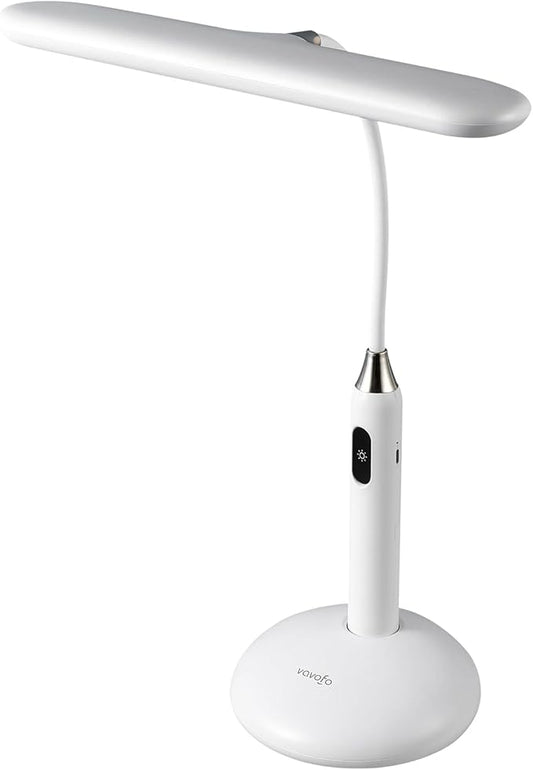 VAVOFO LED Desk Lamp 6778B - Touch Control, Adjustable 2700-7000K Color Temperature, 700 Lumens, 360° Flexible Gooseneck, USB-C Charging, 2.5hrs Cordless, Eye-Caring Light (White)