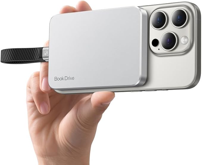 ORICO BookDrive 1TB Magnetic External SSD with PD 100W Charging for Labtop & USB-C Smartphone - Magsafe Portable Solid State Drive, 1000MB/s for USB 3.2 Gen2 - P10Plus